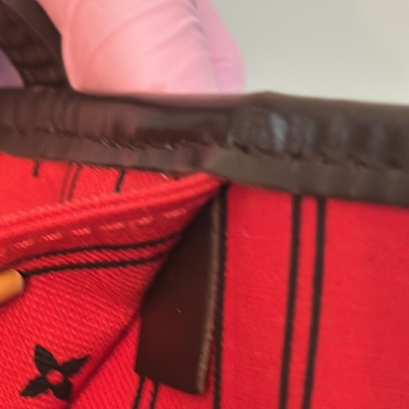 Louis Vuitton Neverfull Damier MM Brown/Cherry EUC 💯Authentic - Picture 9 of 17